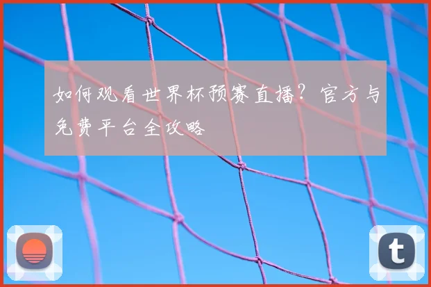 如何观看世界杯预赛直播？官方与免费平台全攻略