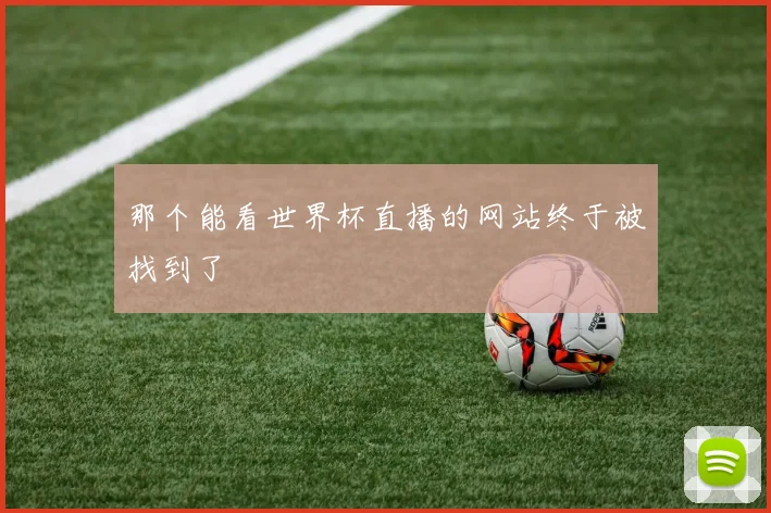 那个能看世界杯直播的网站终于被找到了